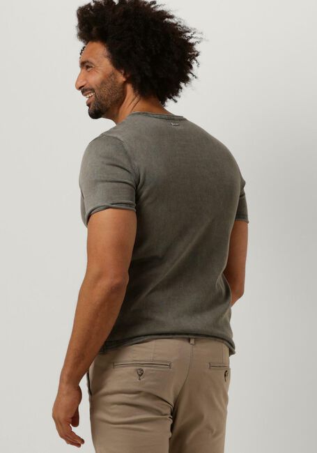 Olijf PUREWHITE T-shirt FLAT KNITTED SHIRT SHORTSLEEVE WITH SMALL LOGO ON CHEST - large