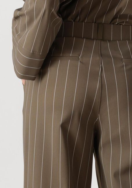 STUDIO ANNELOES Pantalon large Marilon stripe trousers Kaki - large