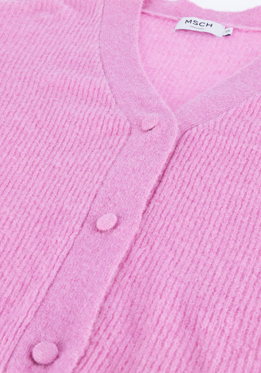 MSCH COPENHAGEN Gilet ZIGA ZENIE RIB 2/4 CARDIGAN en rose - large