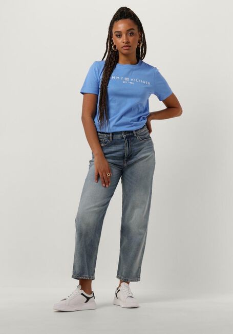 Lichtblauwe TOMMY HILFIGER T-shirt REC CORP LOGO C-NK - large