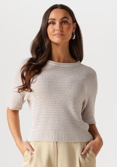 Beige BEAUMONT Trui HEARTY PULLOVER - large