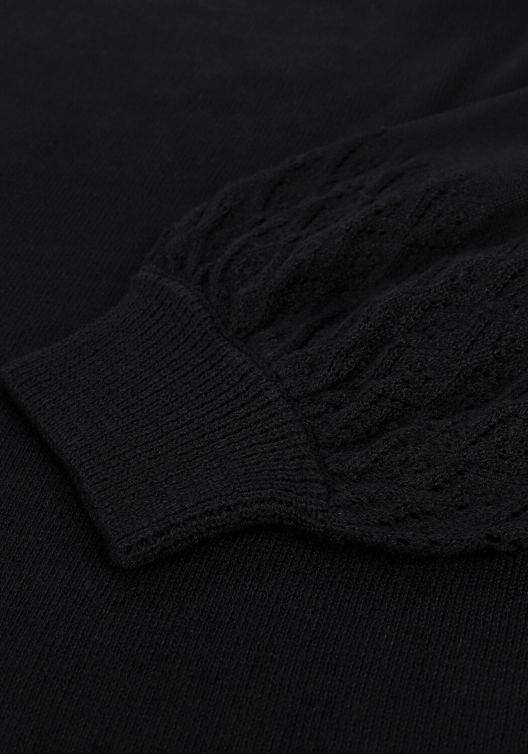 OBJECT Pull SHARON L/S KNIT PULLOVER en noir - large