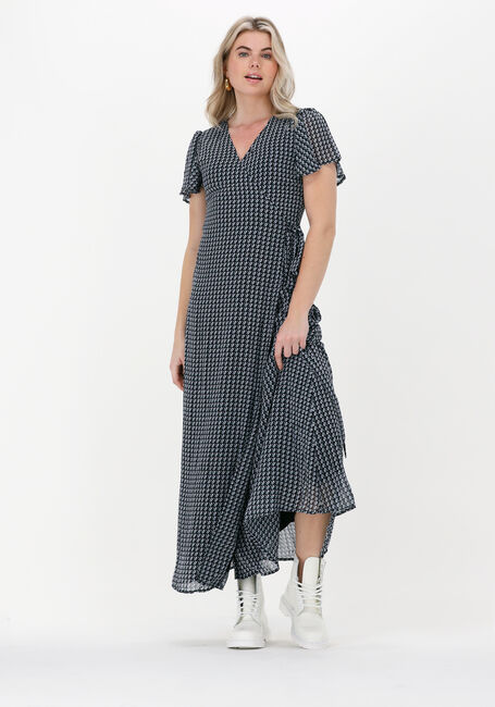 COLOURFUL REBEL Robe maxi AVA GEOMETRIC MAXI WRAP DRESS en noir - large