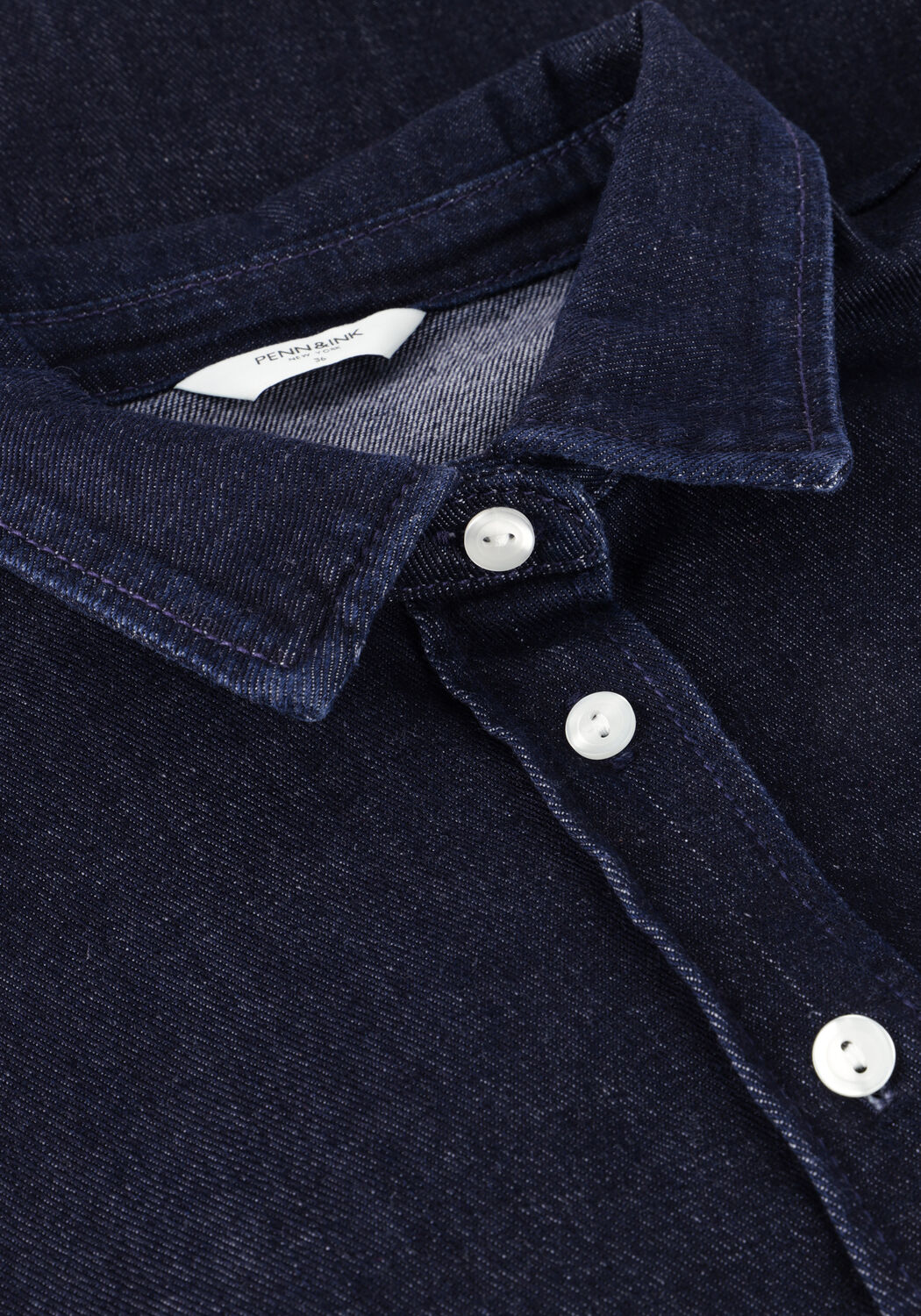 PENN & INK BLOUSE W25Z801 Blouses Bleu fonc&eacute; - large