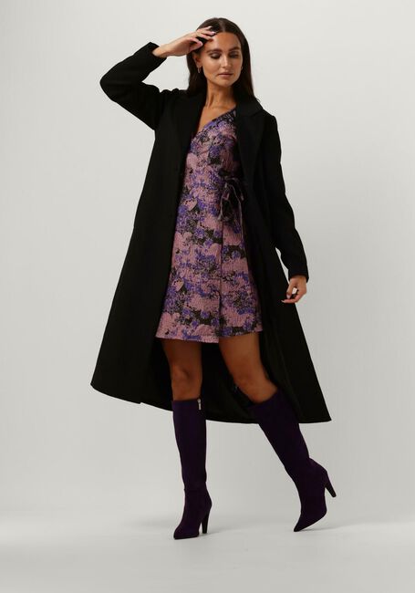 Zwarte NOTRE-V Mantel WOOL COAT Zwarte NOTRE-V Mantel WOOL COAT - large