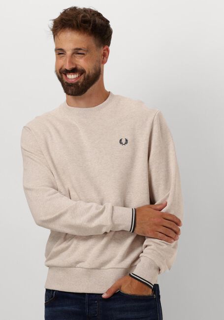 FRED PERRY Pull CREW NECK SWEATSHIRT en beige - large
