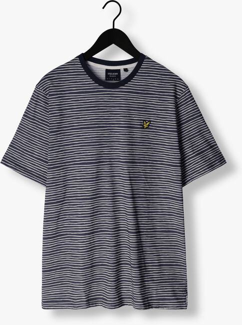Donkerblauwe LYLE & SCOTT T-shirt BRETON STRIPE T-SHIRT - large