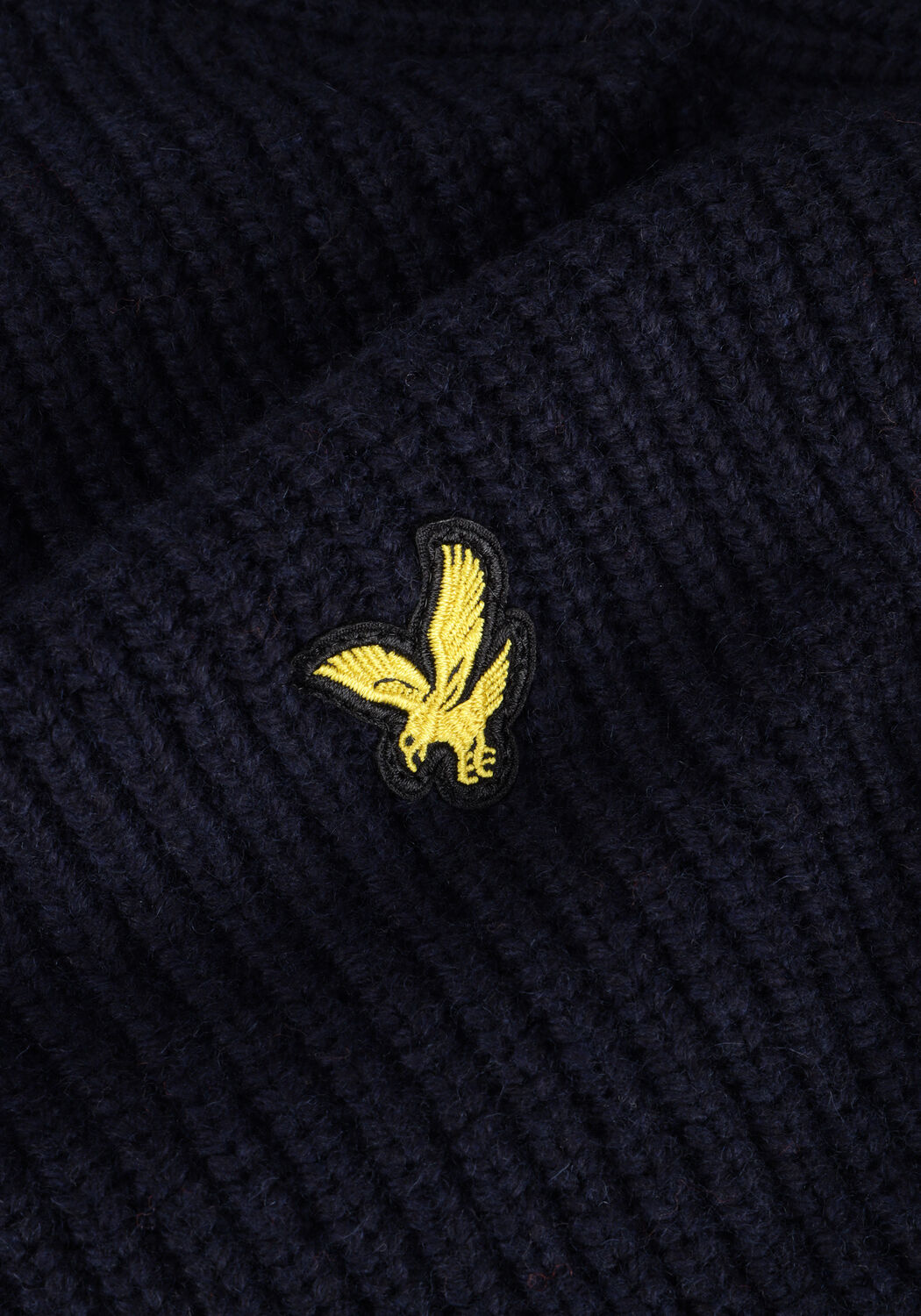 Blauwe LYLE & SCOTT Trui SHAKER STITCH MOCK NECK JUMPER - large