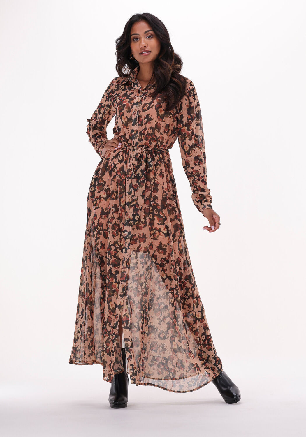 Bruine EST SEVEN Maxi jurk EST MAXIDRESS ARMYCHIC Omoda