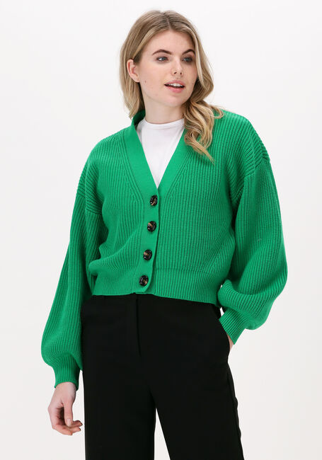 Groene GESTUZ Vest EMBLA V CARDIGAN - large