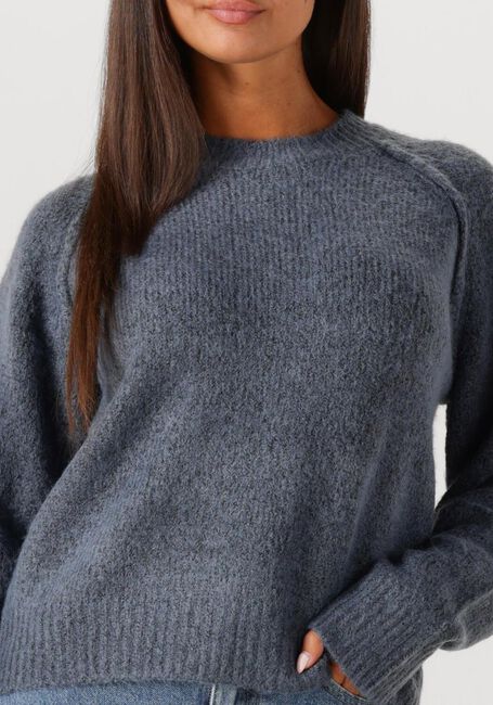 Blauwe WITHBLACK Trui WBLANDREA LS CROPPED PULLOVER - large