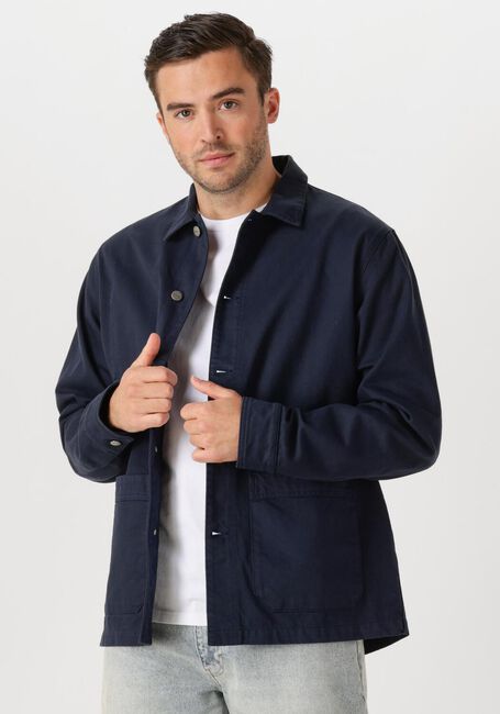 Donkerblauwe FORÉT  ROWAN LOGO OVERSHIRT - large