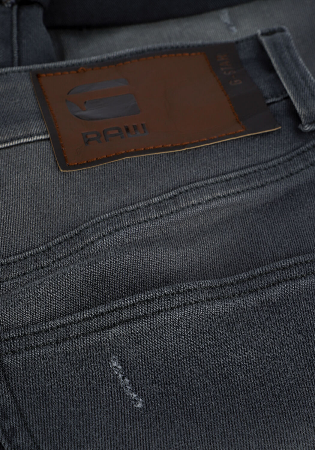 Grijze G-STAR RAW Jeans 3301 SLIM SHORT - large