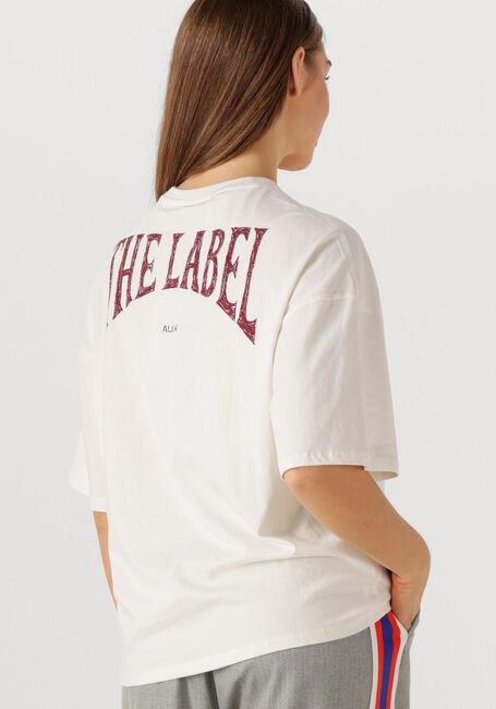 Gebroken wit ALIX THE LABEL T-shirt BACK LOGO T-SHIRT - large