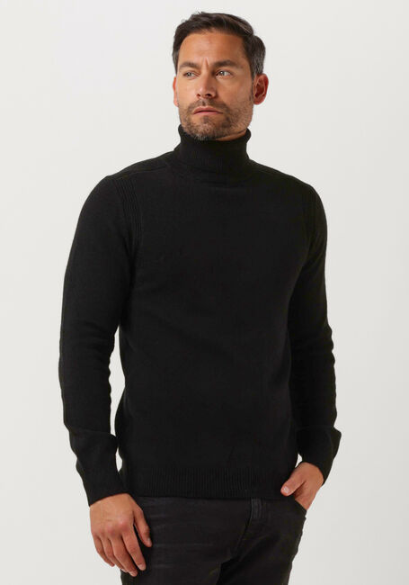Zwarte ANERKJENDT Coltrui AKNICO SOLID ROLL NECK LAMBSWOOL - large