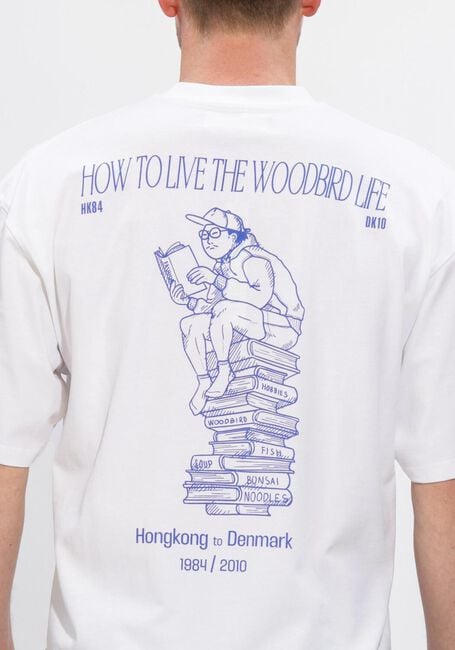 Witte WOODBIRD T-shirt WBBEAM BOOK TEE - large
