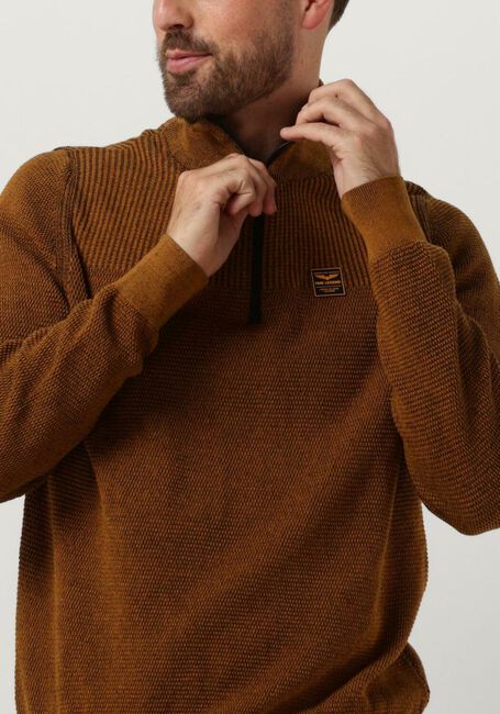 PME LEGEND Pull HALF ZIP COLLAR COTTON PLATED en jaune - large