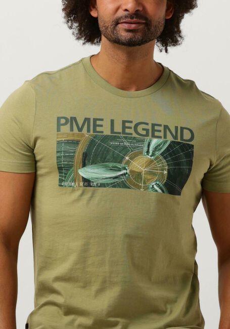 Groene PME LEGEND T-shirt SHORT SLEEVE R-NECK SINGLE JERSEY DIGITAL PRINT - large