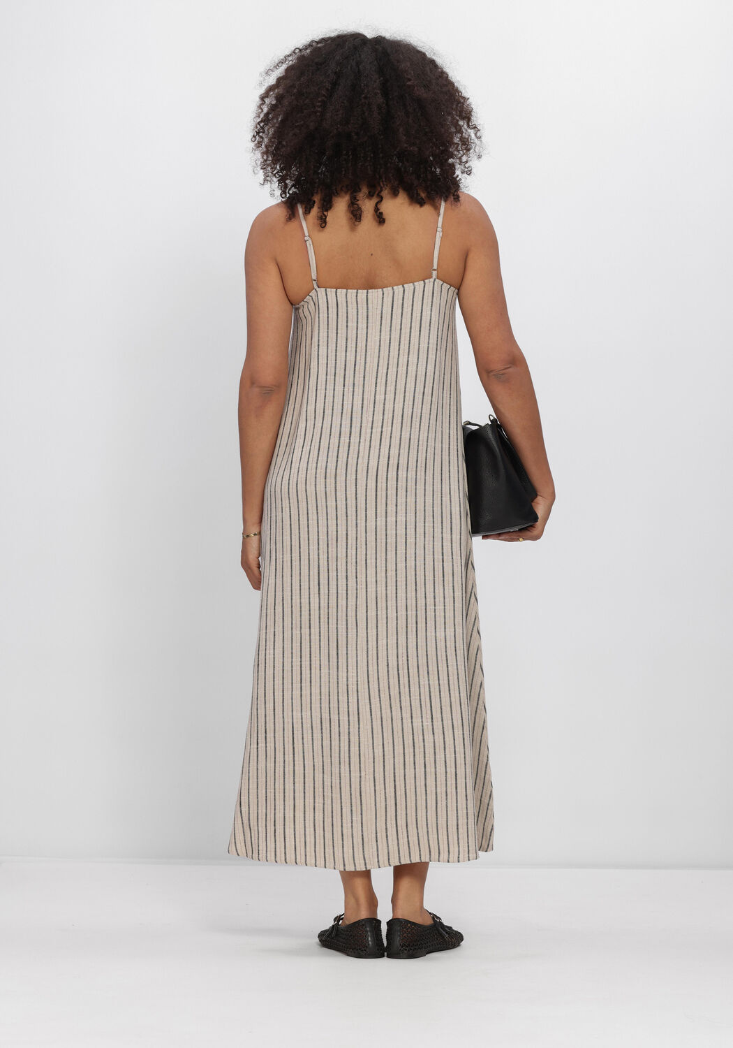 Beige OBJECT Jurken OBJSANNE LO STRAP DRESS - large