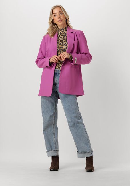 Bruine COLOURFUL REBEL Top NEYO LEOPARD PEACHED TURTLENECK TOP - large