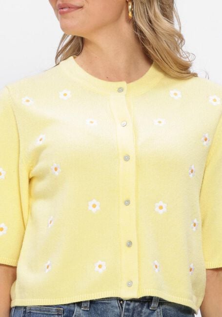 Gele OBJECT Trui OBJTHESS 3/4 SLEEVE CARDIGAN - large