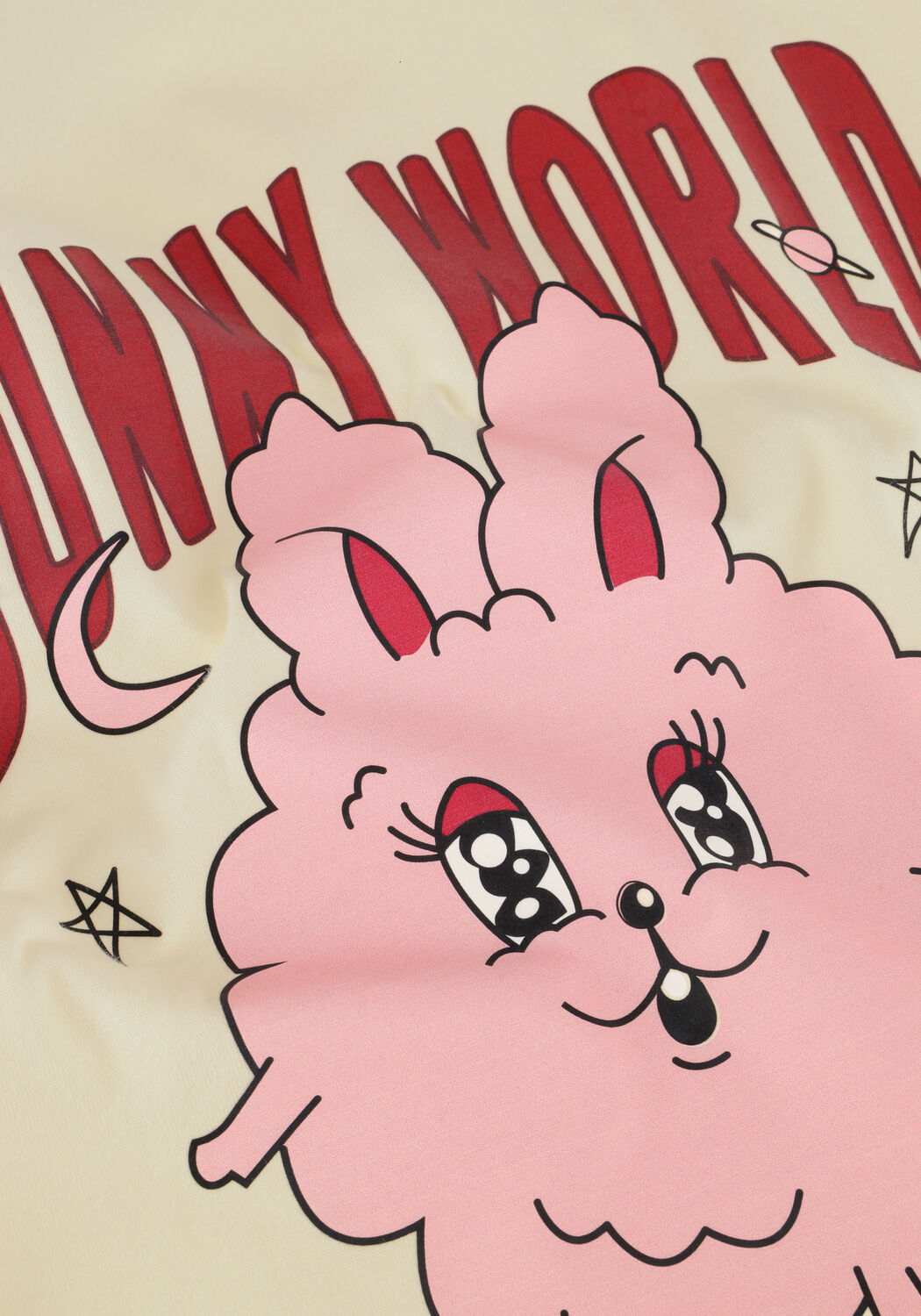 Gebroken wit CALL ME FRANKIE T-shirt BUNNY WORLD T-SHIRT - large