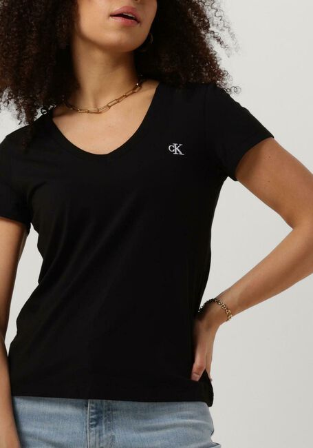 CALVIN KLEIN T-shirt CK EMBROIDERY STRETCH en noir - large