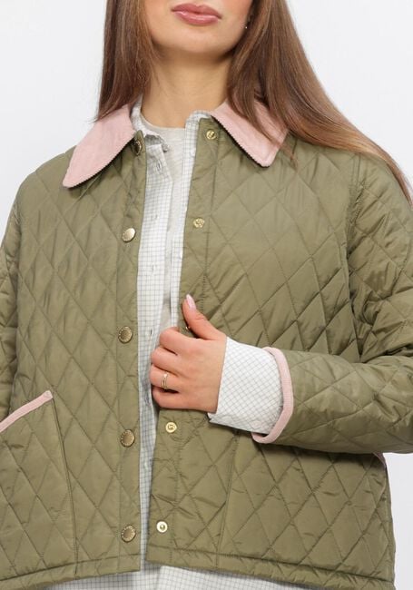 Olijf BARBOUR Jack ICONS CROPPED LEDDESDALE QUILTED JACKET - large