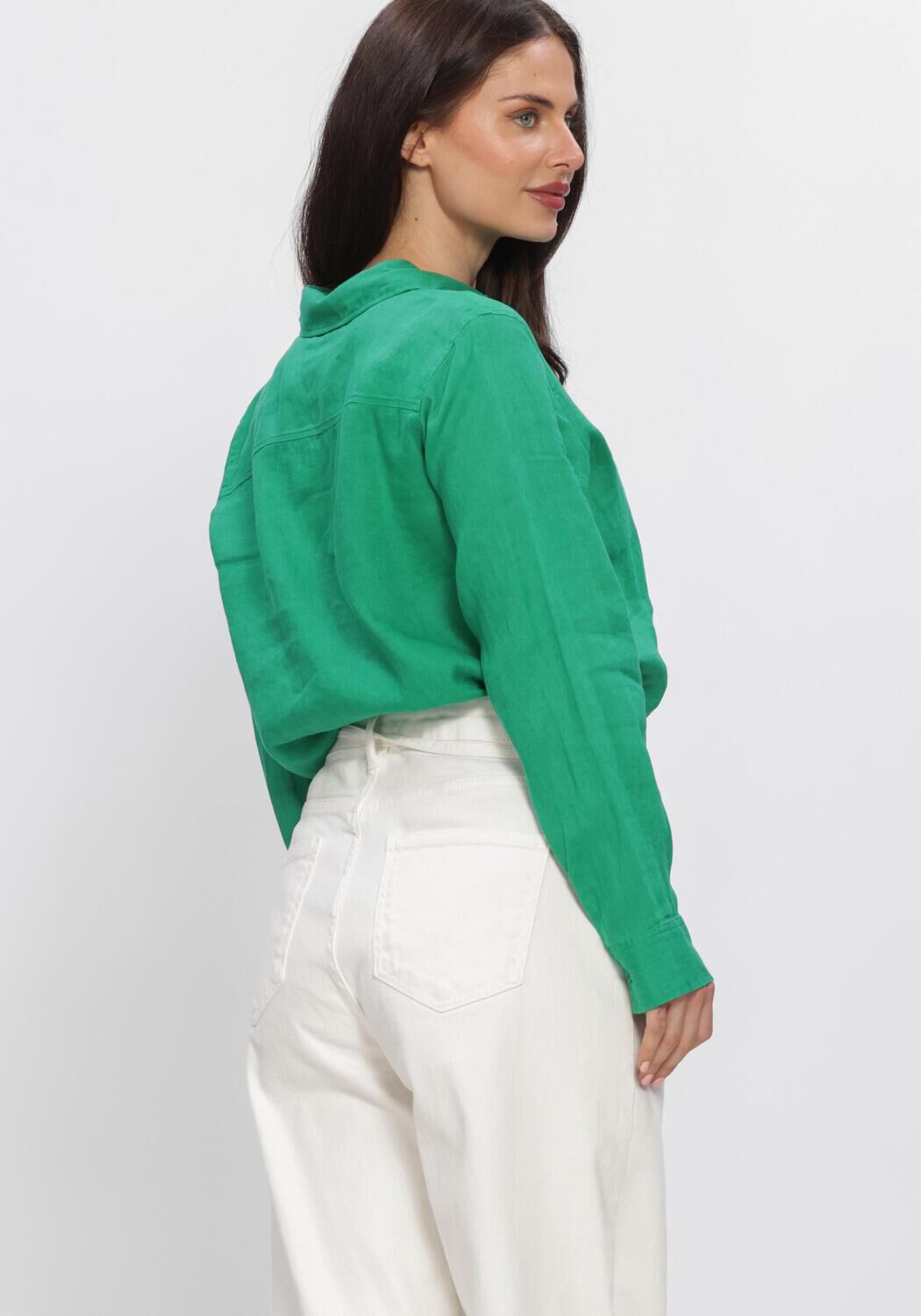 Groene TOMMY HILFIGER  ESS LINEN RELAXED LS - large