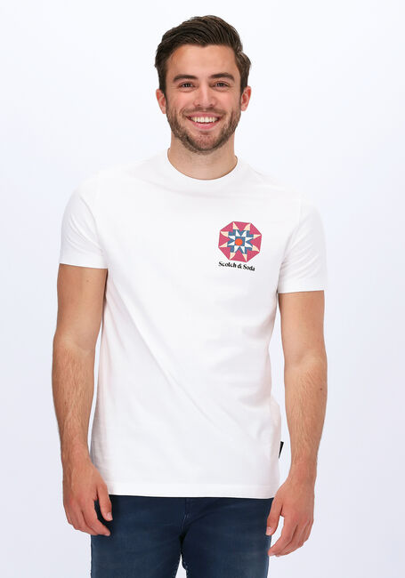 SCOTCH & SODA T-shirt GRAPHIC JERSEY T-SHIRT en blanc - large
