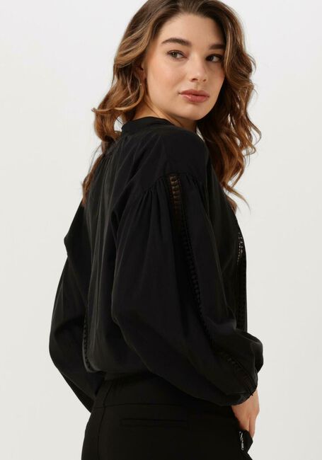Zwarte SUMMUM  TOP LACE ACCENT TENCEL/COTTON - large