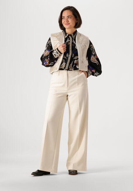 SUMMUM Pantalon TROUSERS WIDE LEG FOAM UNI en blanc - large