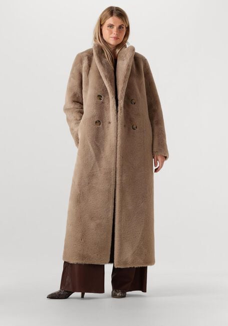 Beige IBANA Faux fur jas CAMIA - large
