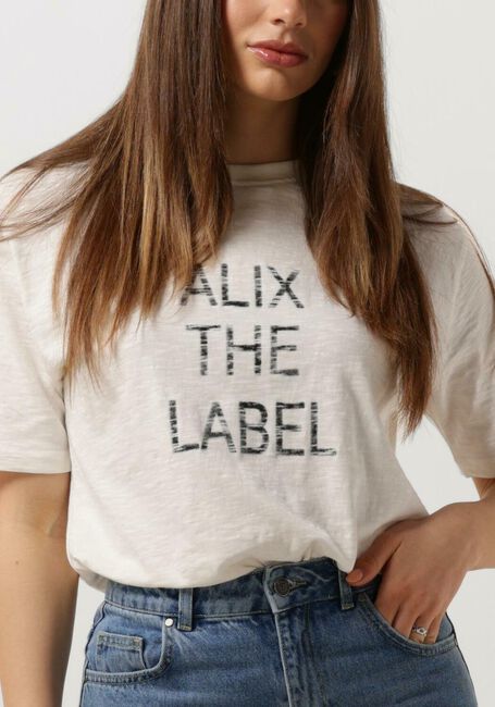 Witte ALIX THE LABEL T-shirt LADIES KNITTED ALIX THE LABEL T-SHIRT - large