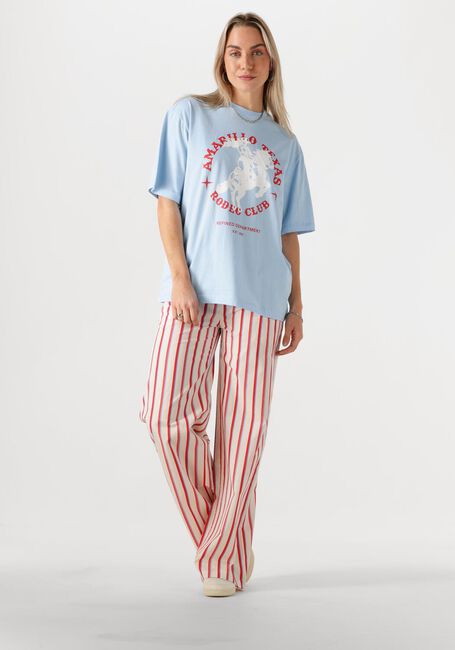 Lichtblauwe REFINED DEPARTMENT T-shirt MAGGY - large