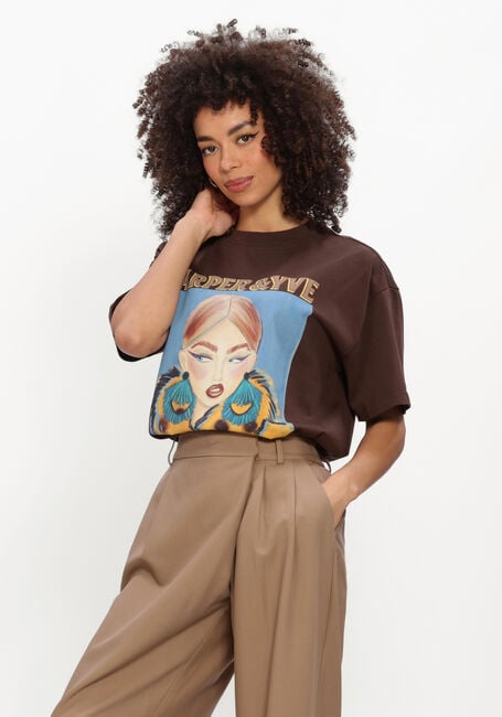 Bruine HARPER & YVE T-shirt MOODY-SS - large