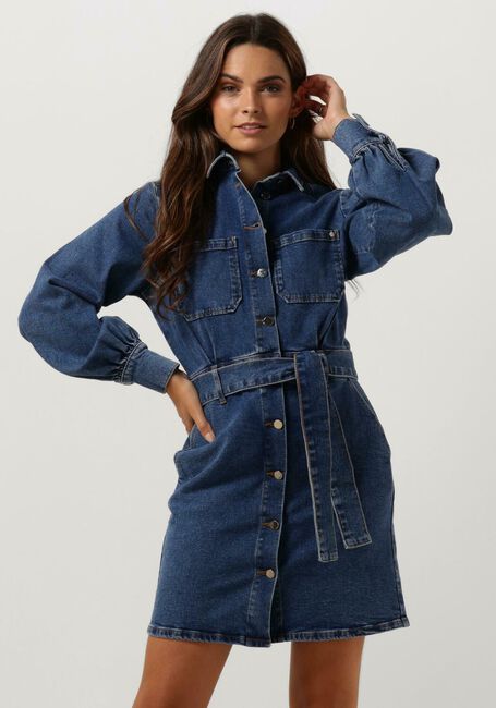 Lichtblauwe FREEBIRD Mini jurk DENIM-TWILL-COT-23-3 - large