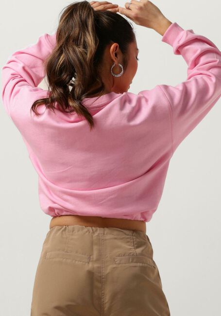 CO'COUTURE Pull CLEAN CROPPED TIE SHIRT en rose - large