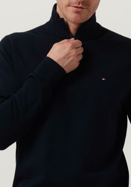 Donkerblauwe TOMMY HILFIGER Trui 1985 ZIP MOCK - large