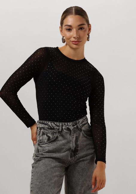Zwarte CO'COUTURE Top CHRISTAL MESH BLOUSE - large
