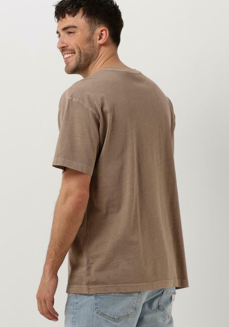 Bruine CALVIN KLEIN T-shirt MONOLOGO MINERAL DYE TEE - large