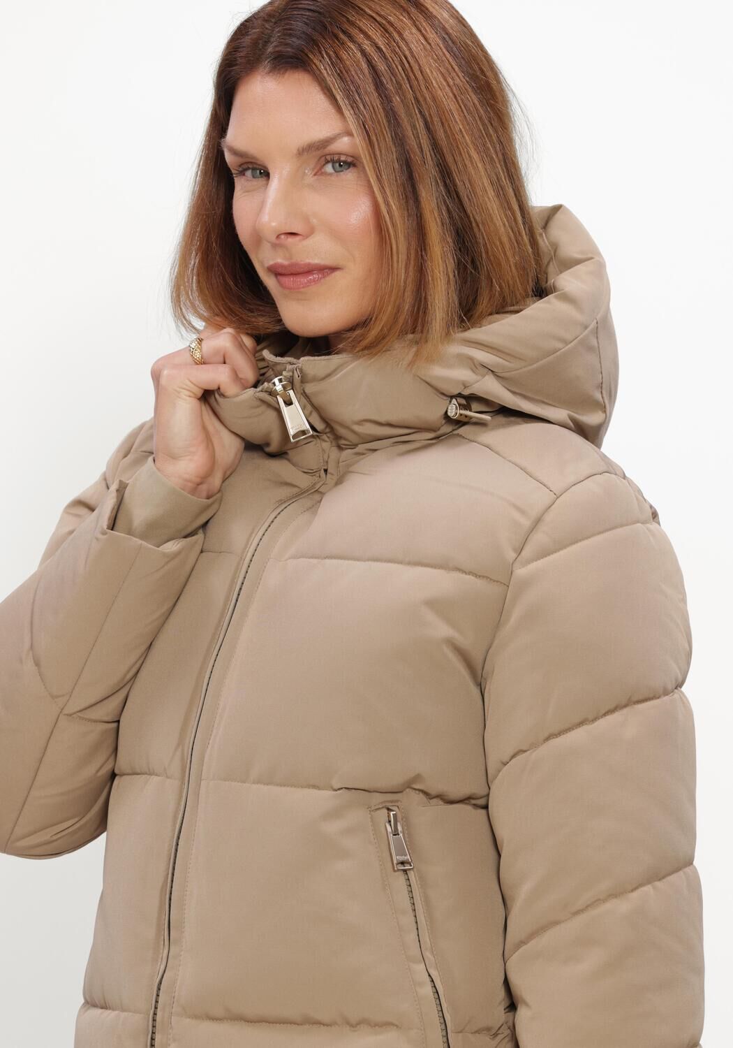 WITHBLACK Veste matelass&eacute; WBLGLORIAN LONG PUFFER COAT en beige - large