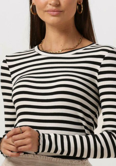 SELECTED FEMME T-shirt ANNA LS CREW NECK TEE STRIPE en blanc - large