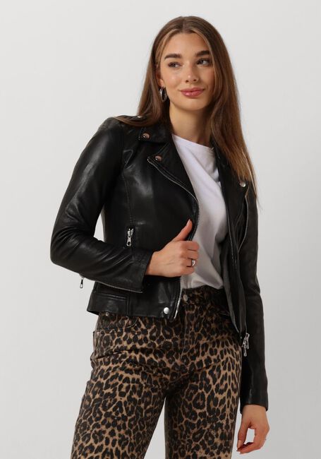 SET Veste en cuir TYLER LEATHER JACKET en noir - large
