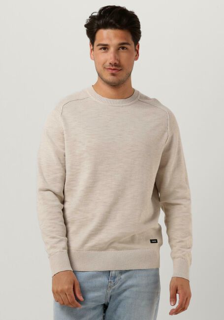 Beige CALVIN KLEIN Trui SLUB TEXTURE SWEATER - large