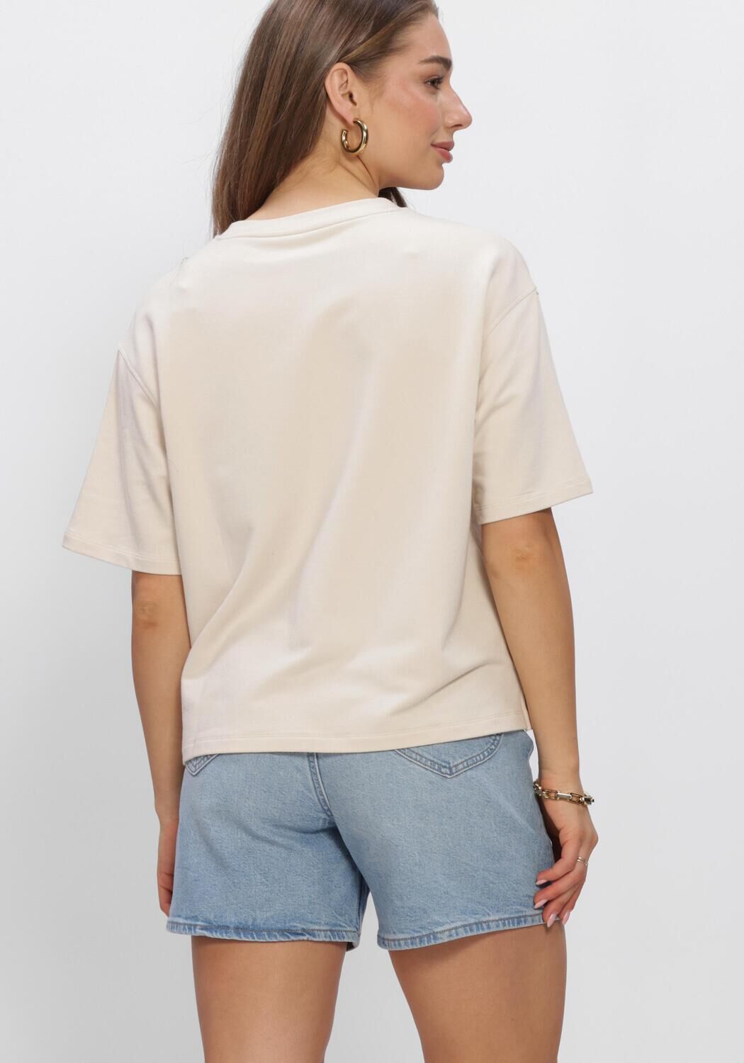 Khaki WITHBLACK T-shirt SLTINDRA SS TEE - large