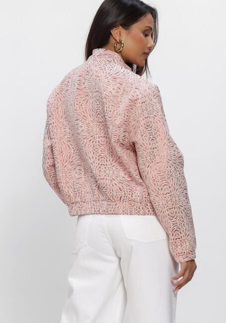 JANSEN AMSTERDAM Jack ROX JASJE MJ 219 BOMBER LONG SLEEVE METALLIC JAQUARD en rose - large