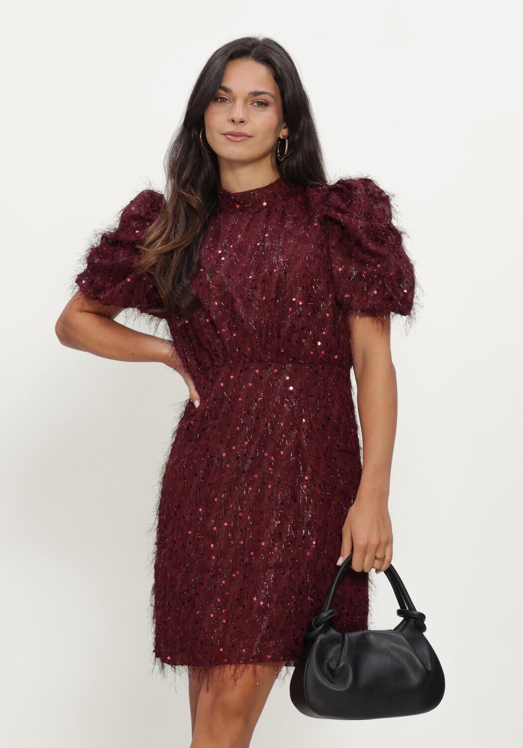 Y.A.S. Mini robe YASILZA 2/4 SEQUIN DRESS Bordeaux