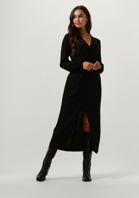 IDANO Robe midi DOUCE UNI en noir - large