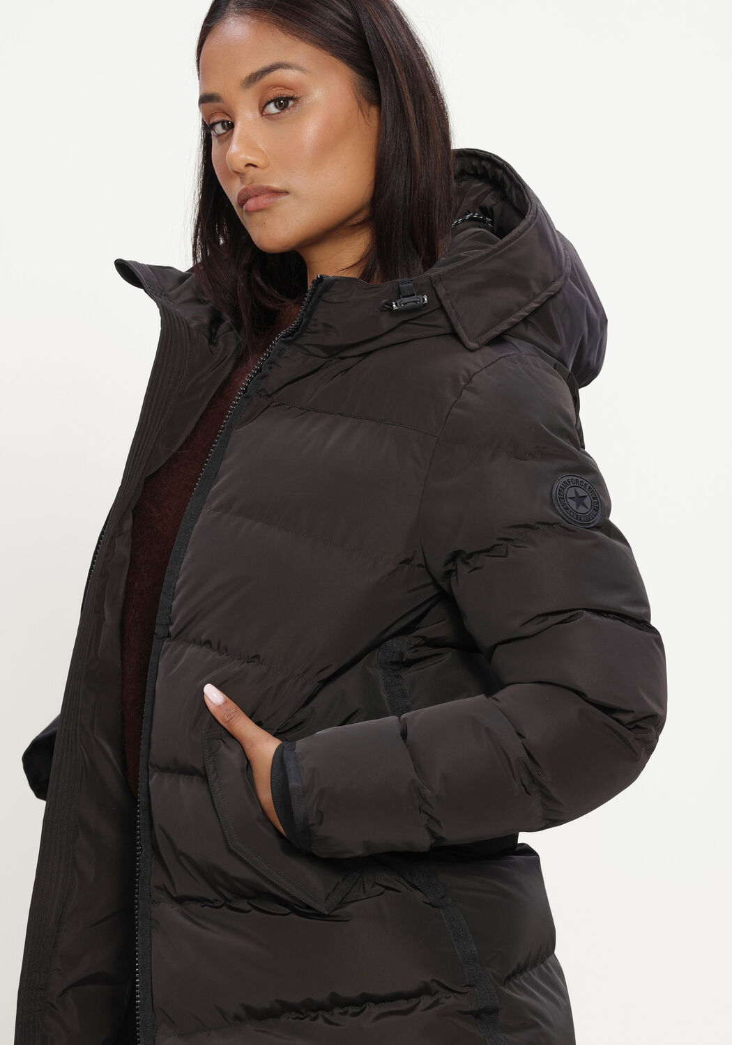 Zwarte AIRFORCE Gewatteerde jas JADE JACKET - large